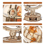 Globe Lumineux à Led - Smart Puzzle 3D Puzzle 3D en bois éducatif Smart Puzzle 3D