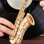 Puzzle 3D en bois saxophone