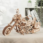 Puzzle 3D en bois moto