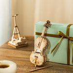 guitare en bois puzzle 3D